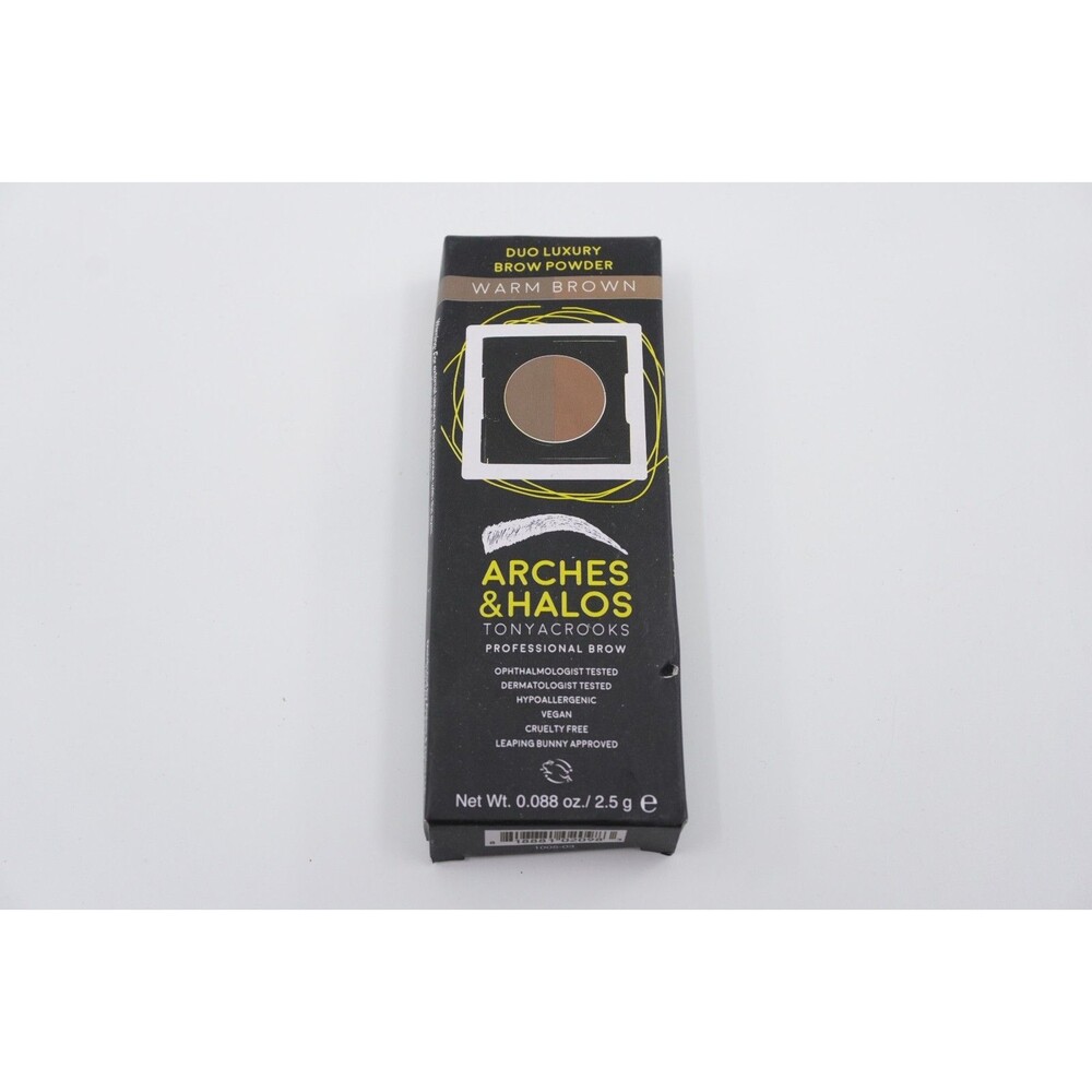 Arches and Halos Duo Luxury Brow Powder - Warm Brown 0.088oz Eyebrow